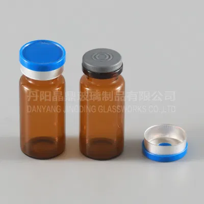 Фармацевтические трубчатые стеклянные медицинские флаконы/бутылки с отрывной крышкой и контактными линзами с резиновой пробкой